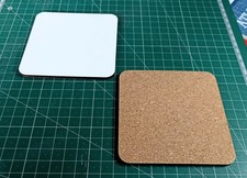 15 x MDF Blank Sublimation Coasters 9cm x 9cm cork back