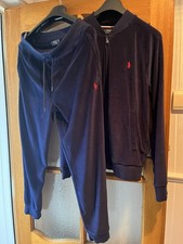 Polo Ralph Lauren Navy Velour Full Tracksuit