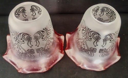 Vintage pair etched and - vintage,