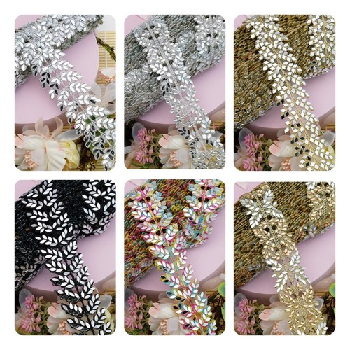 Yard zari mirror edging - yard, cut