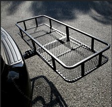 Trailer Hitch Mount Folding Cargo Basket Cargo Racks，12'' Extender Tow Bar