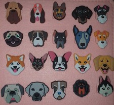 DOGS PUPS Croc Charms Cute BULLIES FRENCH ENGLISH BLACK BROWN UK SELLER