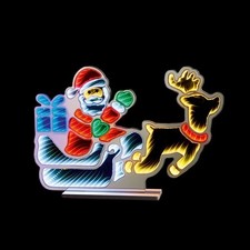 Christmas santa sleigh - santa, in