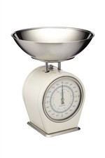 Living Nostalgia Antique Cream Mechanical Scale with Old-fashioned Analogue Dial