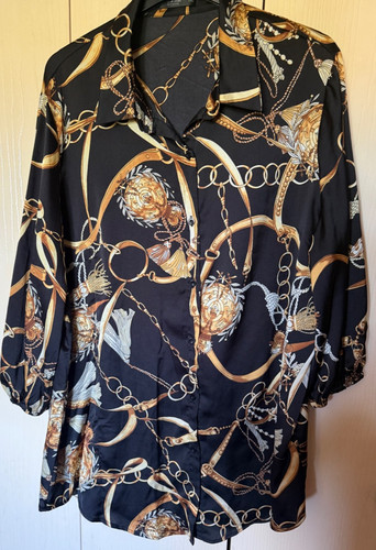 Shein black gold chain - -,