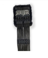 Stubben short Cord Girth With Padded Buckles 85cm dressage monoflap black 