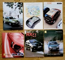 Renault Scenic and RX4 Car Sales Brochure 1999 - 2004 Bundle Mint Condition