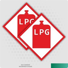 2 x LPG Warning Sticker