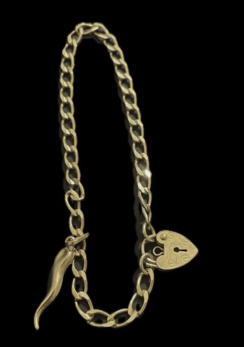 9ct gold horn life charm - life,