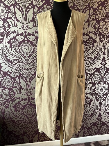 Zara light brown longline - brown,