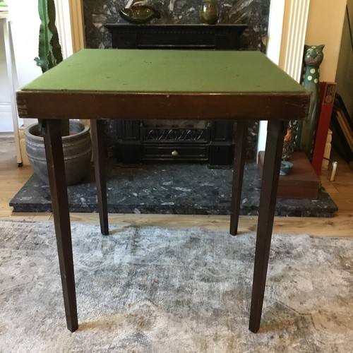 Vintage folding card table oak - vintage,