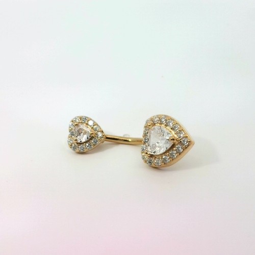 Gold heart shaped stainless - gold,