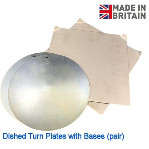 Dished turn plates with - with, base