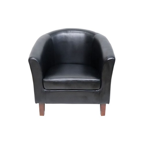 Faux leather tub chair - faux,