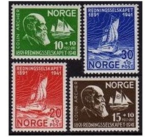 Norway b20 b23 hinged michel - norway, b20-b23,