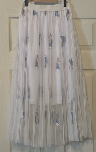 White mesh maxi skirt - maxi, with