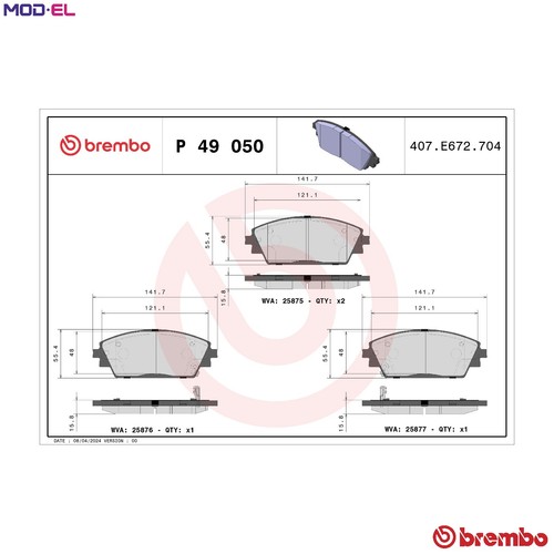 Brake pad set disc - brake,