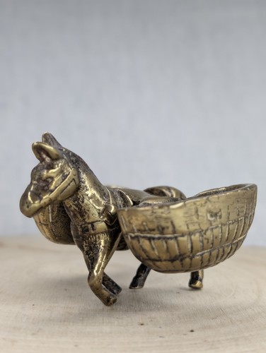 Vintage solid brass donkey - solid,