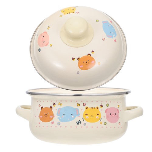 1pc lovely pattern enamel pot - pattern,