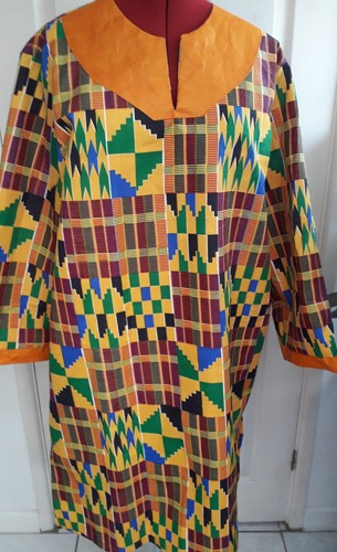 Vibrant dashiki dress - dress, with