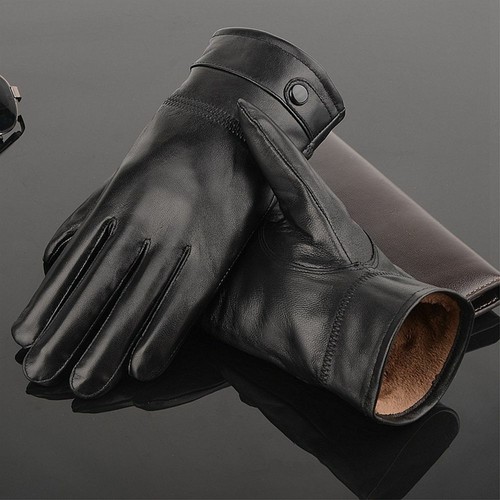 Mens leather gloves - leather, thermal