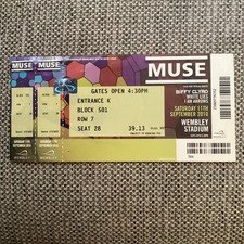 Muse Ticket  2010