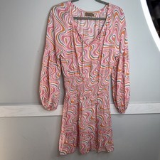Skemo Pink white wave beaded