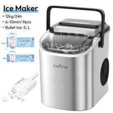 1.2L LOEFME Ice Maker Machine 12KG Per Day Electric Ice Cube Maker Countertop