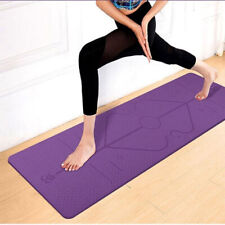 Premium 6mm TPE Yoga Mat Non-Slip, Position Line, Exercise & Fitness Workout Mat