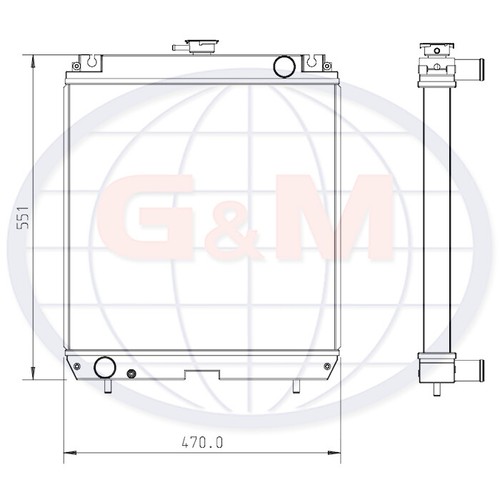 Radiator for mitsubishi - for, sdmo