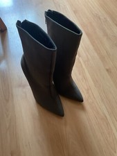 BNNB FAB PAIR KHAKI MID LENGTH KILLER STILETTO HEEL BooHoo BOOTS SIZE UK 5