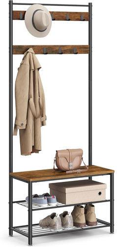Coat rack hall tree - rack, bench