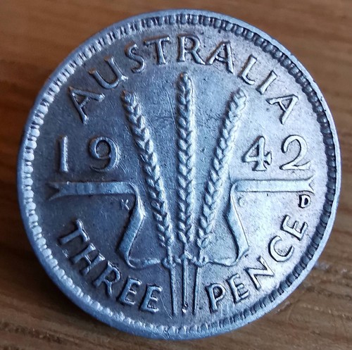 1942 australia three pence - three,