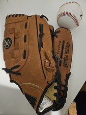 Baseball Catcher's Glove Mitt Size 11 1/10 Brown Left Handed Leather 2xs Sports