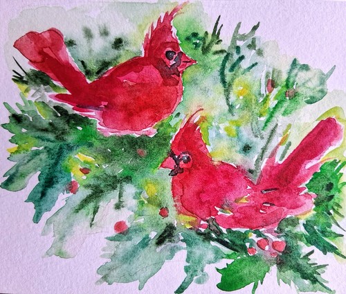Bird art original watercolor - bird, art,original