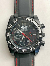 Crosshatch Unisex (42mm|) All Black Quartz Watch, Good Used Cond, New Batt.