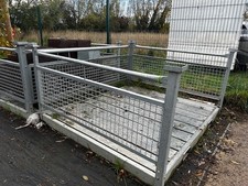 Large Basket Wagon in galvanised iron