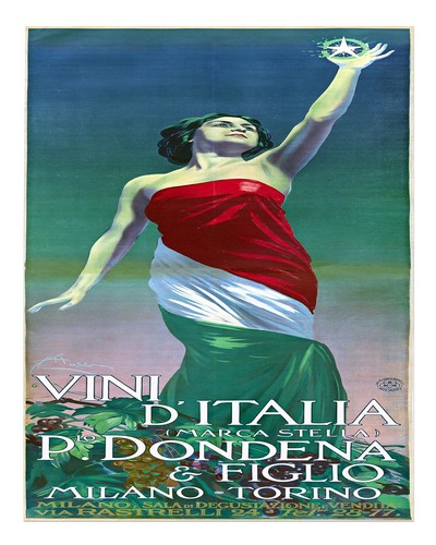 Vintage italian wine - italian,