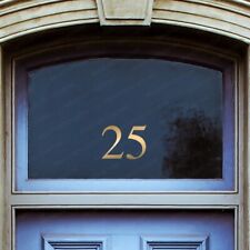 Gold Fanlight Transom House Front Door Number Sticker, Classy Premium Gold Vinyl