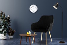 Dining Velvet Arm Chair Padded Seat Gold Legs Kitchen Home Office Lounge Chair