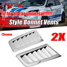 2Pc Car Chrome Front Bonnet