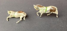 2 EARLY BRITAINS VINTAGE LEAD CIRCUS PERFORMING HORSES NO FIGURE IDEAL IF NEEDED
