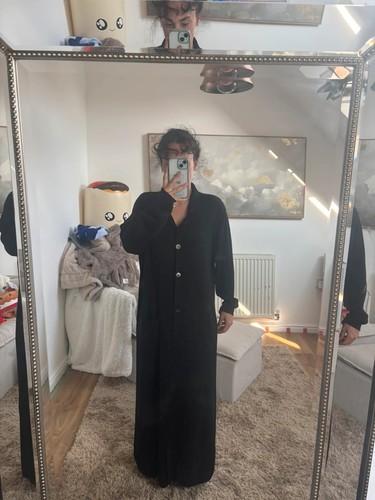 Black longline knit - m&s,