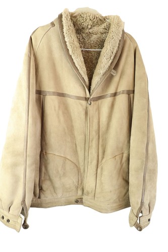 Acsa beige sheepskin bomber - sheepskin,