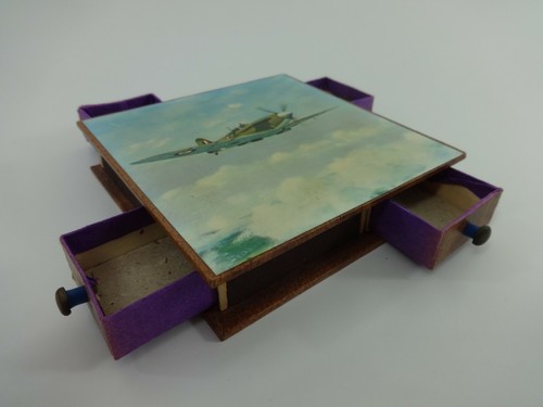 Matchbox treen ware box - treen,