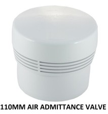 110mm Soil Pipe Anti-Syphon Air Admittance Valve WHITE For 110mm Pipe Socket