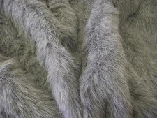 LUXURY Faux Fur Fabric Material - ASH GREY