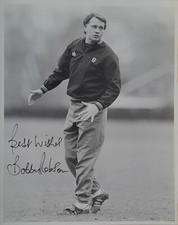 Bobby Robson Signed England press photo training 1983 Bisham Abbey Autograph COA