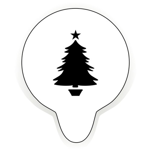 Christmas tree stencil xmas - stencil,