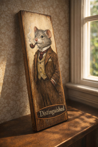 Mouse art sign vintage - sign, style